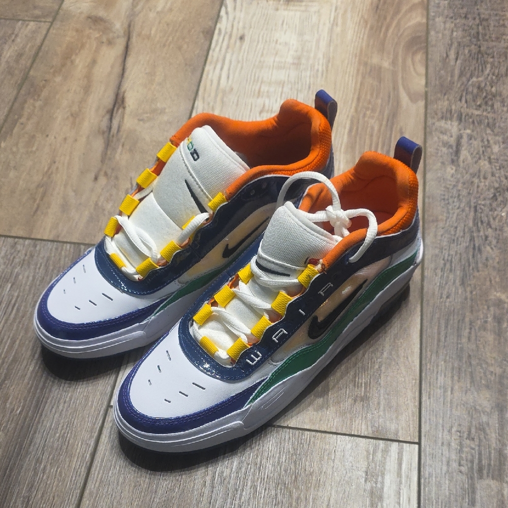 Nike Men's Sneakers White Navy Green Orange